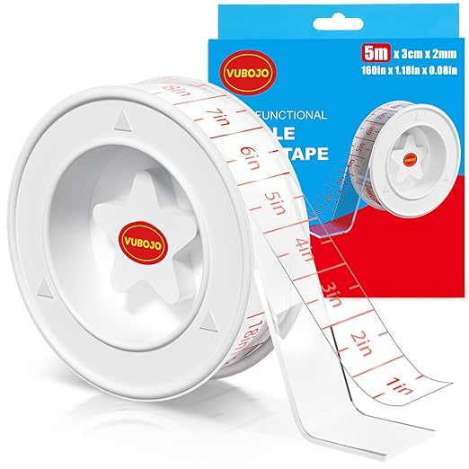 VUBOJO Double Sided Tape Heavy Duty - Dustproof & Easy-Peel Liner- Nano Double Sided Adhesive Tape - Clear Mounting Tape Picture Hanging Adhesive Strips (16.5FT)