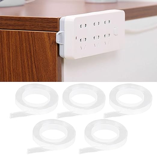 10Pcs Double Sided Tape Washable Reusable Seamless Transparent Adhesive Tape Fasteners