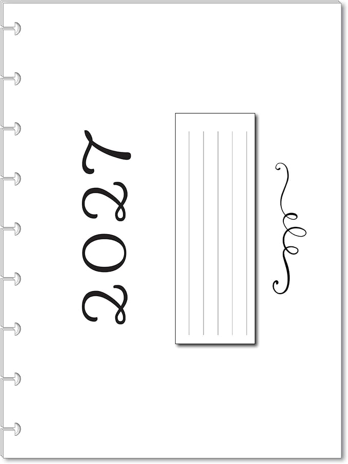 2027 Monthly Refills for 7-Disc Planners, Monthly Calendar for Mini Size Planners FeroniArt Inserts Compatible with Happy Planner ARC and TUL (7-Disc)