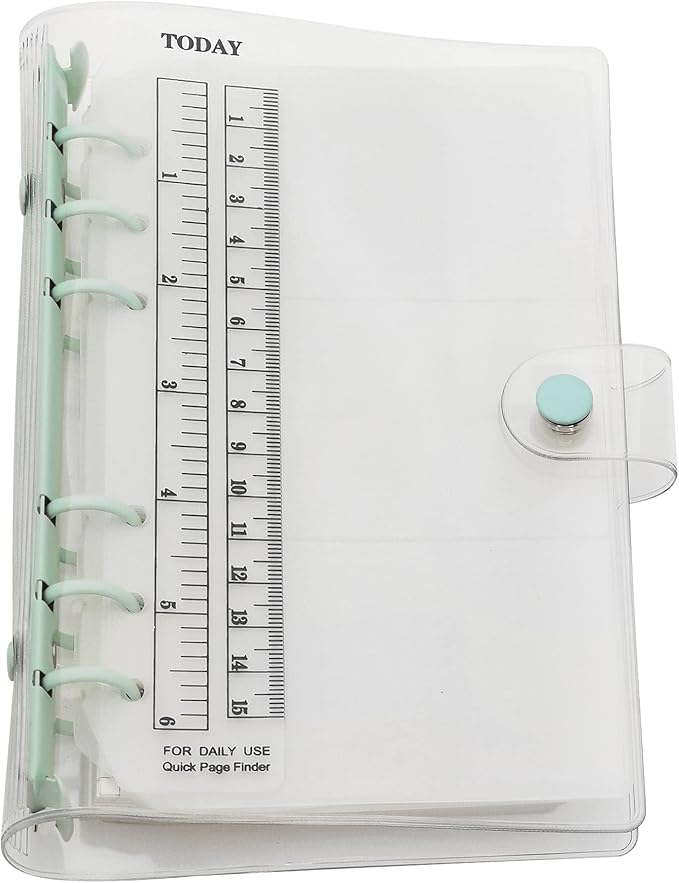 A6 A5 6-Holes Colorful PVC Cover Personal Organizer with Snap Button Closure File Folder for Loose Leaf Sheet Notebook (Holiday, A6 Combo)