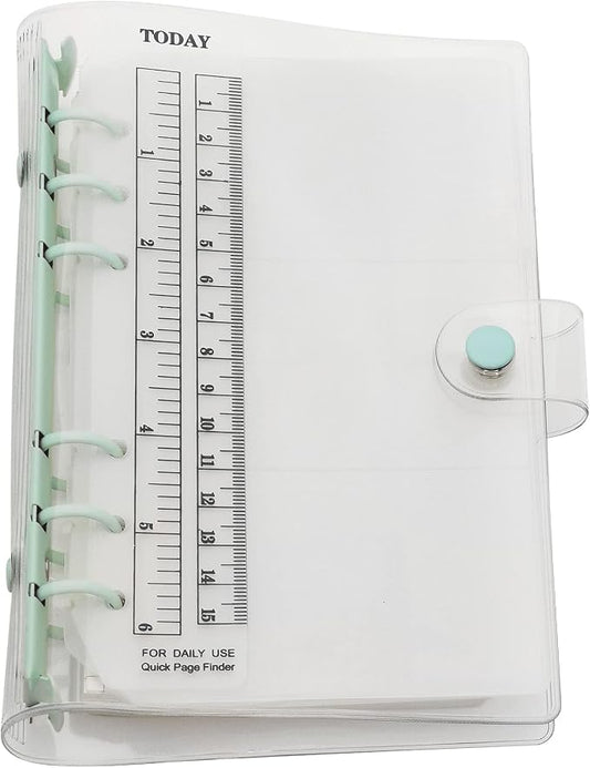 A6 A5 6-Holes Colorful PVC Cover Personal Organizer with Snap Button Closure File Folder for Loose Leaf Sheet Notebook (Holiday, A6 Combo)