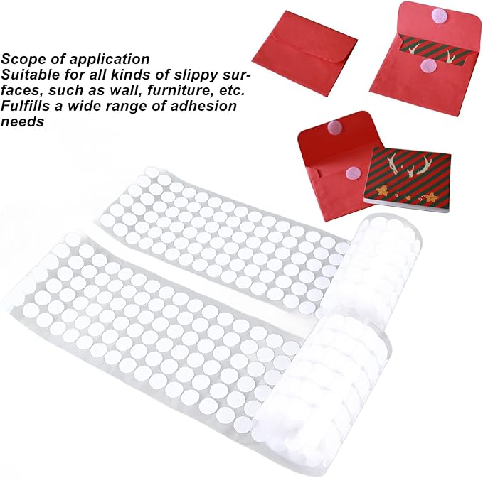 Strong Self Adhesive Dots Tapes, Circular Small Circle Dots Stickers, White with Fastener Round Tapes for Wall, Furniture, Fastener Round Tapes