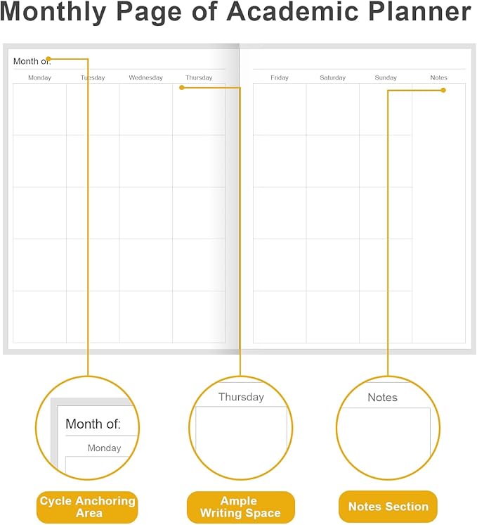 Academic Planner for 2026-2027 or Anytime – 8.5" x 11" Undated Weekly Student Planner For Homeschool, High School, College & Nursing Students, 200 Pages, Green Leaf
