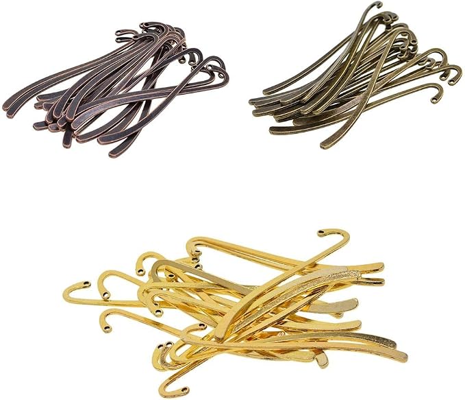 20pcs Metal Bookmarks Beading Vintage Bookmark, Retro Bookmarks with Hook for Adults, Kids, Teacher Student Reading and Enthusiasts Gifts