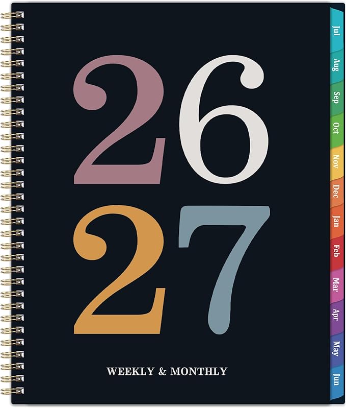 2026-2027 Planner - Planner 2026-2027 Weekly and Monthly, Jul. 2026 – Jun. 2027, 8.5" x 11", Academic Weekly and Monthly Planner with 12 Tabs,Thick Paper, Twin-Wire Binding, Back Pocket