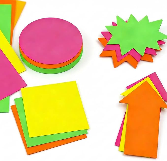 24 Sheets Neon Poster Board 11 x 14 Inches,10 Pt. Thickness Fluorescent Colored Poster Board,Double Sided Pink Green Orange Yellow,for Crafts, Signs, School Projects, Party Decorations(11 x 14 Inches)