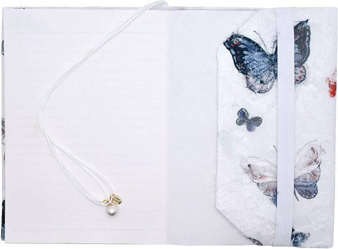 BLBMH 5x8 Book Cover | Handmade Non-Stretch Fabric Sleeve with Bookmark | for Paperback Bible Journal | Privacy Reading Gift for Women - Butterfly A