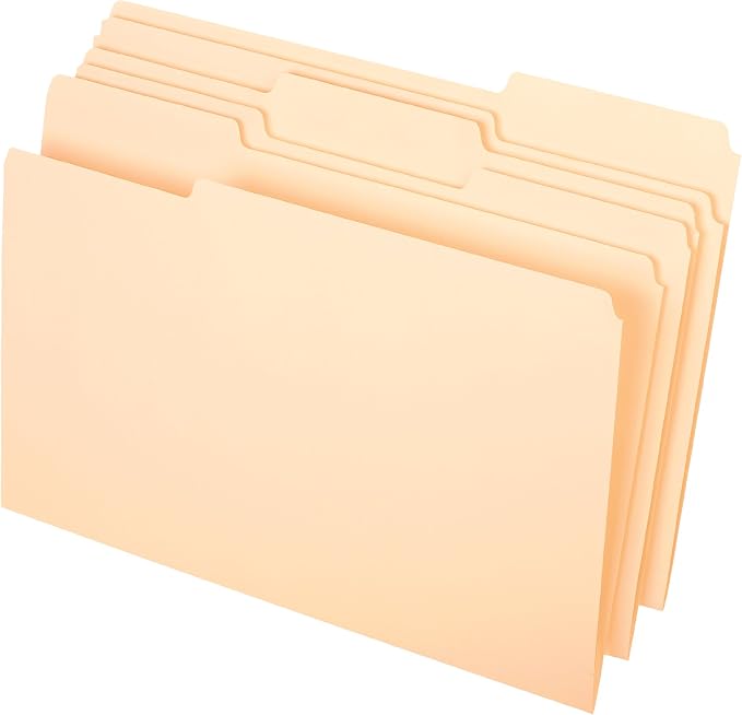 Island File Folder, Manila 1/3 Cut, Legal Size, 100 Count (371 1/3)