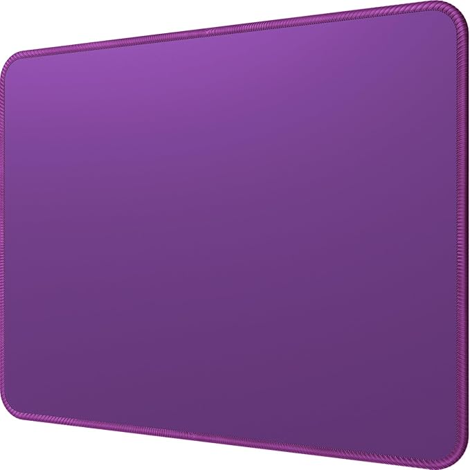 MROCO Essential Office & Gaming Mouse Pad, 8.5 x 11 Inch, Violet Purple | Anti-Fray Stitched Edges, Functional Pattern Design, Non-Slip Rubber Base, Water and Stain Resistance