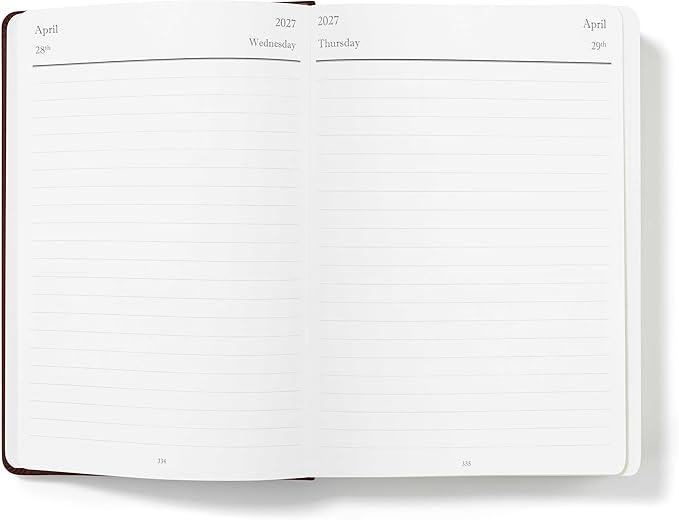 Wykeham's Executive 2026-27 Daily Journal Planner – Mid-Year Academic Diary (Personalized Conker, 8.5"×5.5")