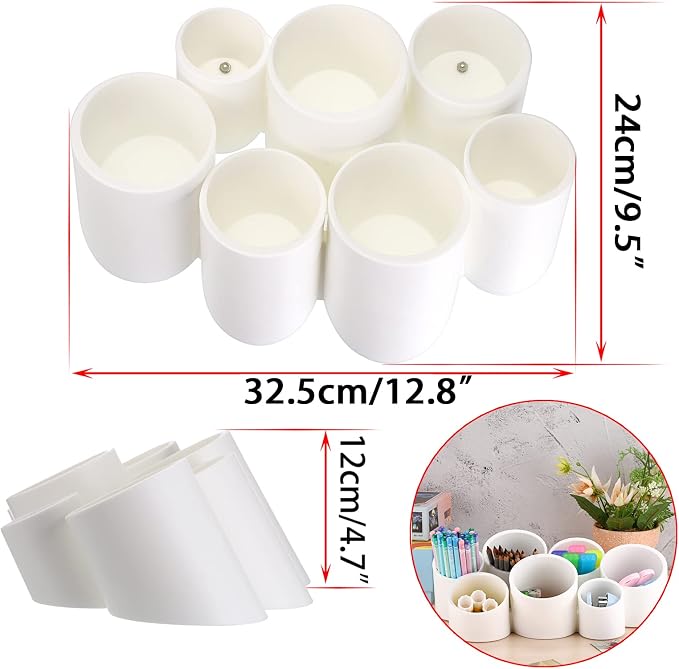 BTSKY Tilting Cylinder Creative Pen Holder, Pen Container, Brush Pot, Combination Desktop Storage Organizer Desk Decoration,Creative Cylinder Hanging Planter Holder Multifunctional Wall-Mounted