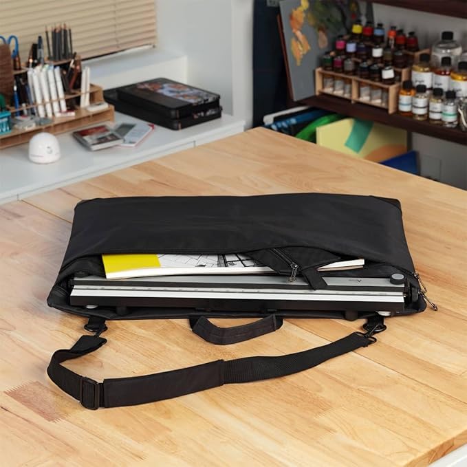 PXB Bags for Architects and Drafters - for Fixed & Multi-Angle 16x21" PXB Drafting Board - Art Desk Carrier- Adjustable Strap, Easy-Grip Handle, Water-Resistant Nylon & Zippered Pockets
