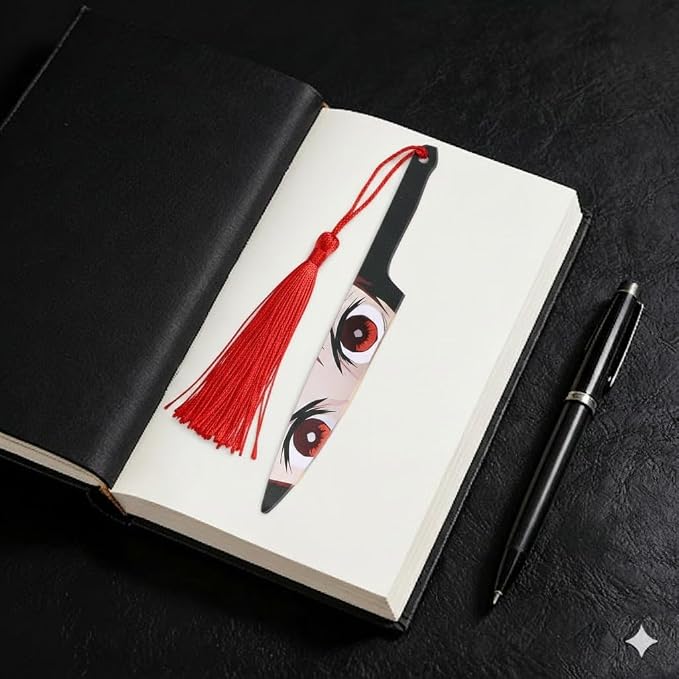 Anime Demon Tanjiro Bookmark Set, 4-Piece Slayer Hashira Sword Bookmarks for Readers, Students, Anime Fans, Book Lovers,Reading Accessories(4pcs demonslayer)