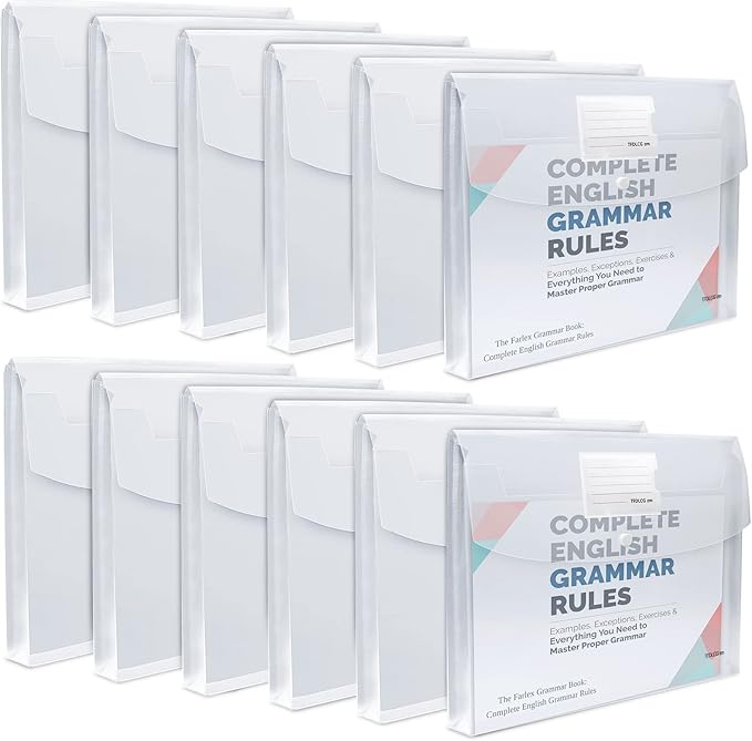 12 Pack Large Clear Folders for Documents,Legal Size(11×14 inch),TFDLCG zm Plastic Envelopes with Snap Closure,Poly Envelope File Folder with 1 Inch Expansion,for School Home Office Organizer