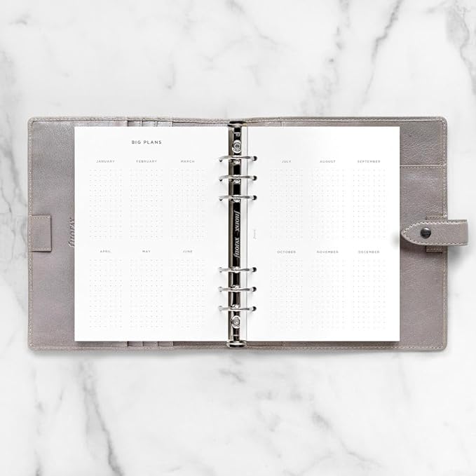 Filofax Calendar Diary Refill, A5 Size, Week-to-View with Appointments, Minimal Diary Pack, Vertical, White Paper, Multilingual: Five Languages, 2026 (C68593-26)