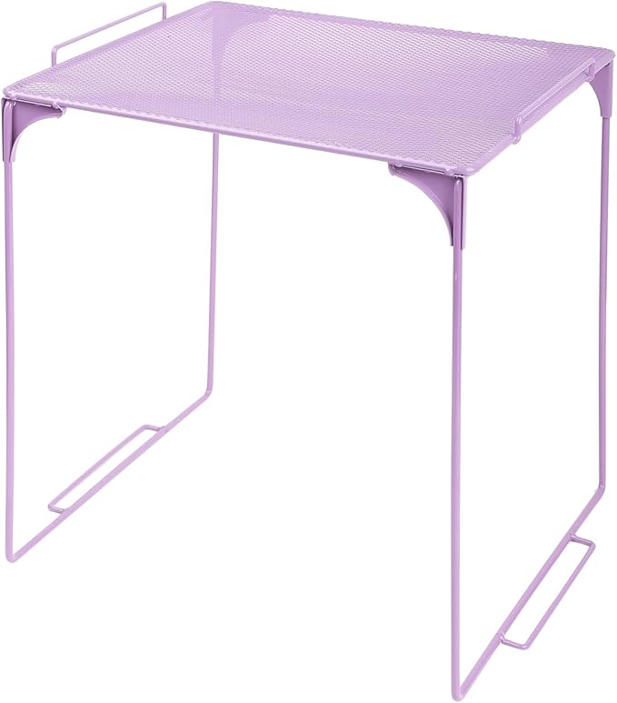 Locker Organizer Shelf Stackable Extra Locker Shelf for School Locker Organizer Storage Cabinet Accessories Suitable for School, Office, and Home use (1, Purple)
