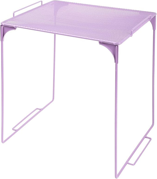 Locker Organizer Shelf Stackable Extra Locker Shelf for School Locker Organizer Storage Cabinet Accessories Suitable for School, Office, and Home use (1, Purple)