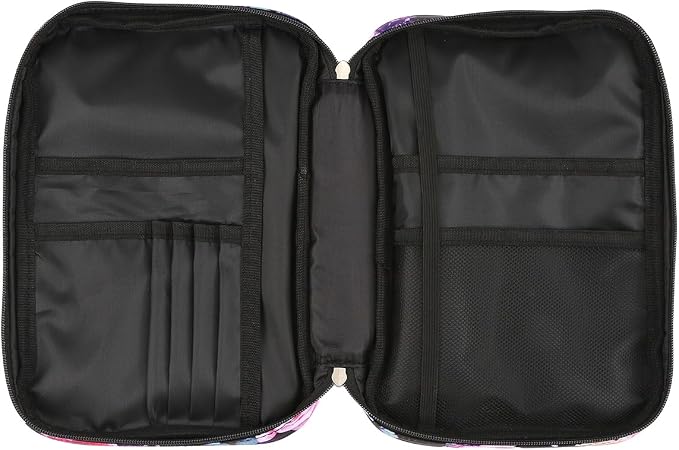 Bible Cover Carrying Book Case Church Bag Bible Protective with Handleand Zippered Back Pocket, Gift for Girls Women Mother Men Women Father Kids(Purple Rose)