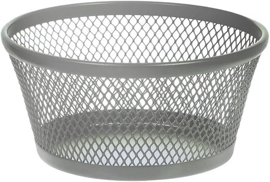 Wire Mesh Storage Cup Desk Office Organizer - Conveniently sort All Your Essentials Like Paper Clips, Rubber Bands, Thumb Tacks, Keys, Small Supplies and More (Silver)