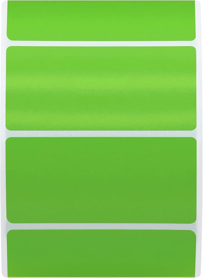 Hybsk 2x1 inch Color Direct Thermal Labels for Shipping, Barcodes, Address, Compatible with Rollo Label Printer & Zebra Desktop Printers (2"x1",Green)