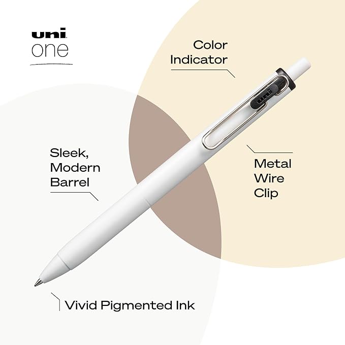 uniball one Retractable Gel Pens, Micro Point (0.5mm), Black Ink, 12 Pack