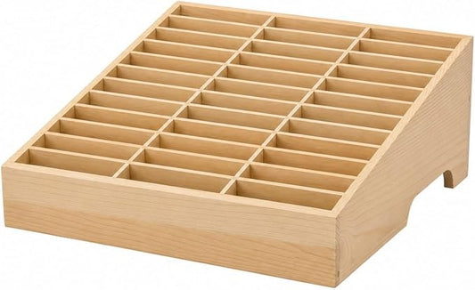 XICHENGSHIDAI 36-Grid Classroom Cell Phone Holder, Wooden Mobile Phone Storage Box, Desk Organizer for Teachers, School and Office