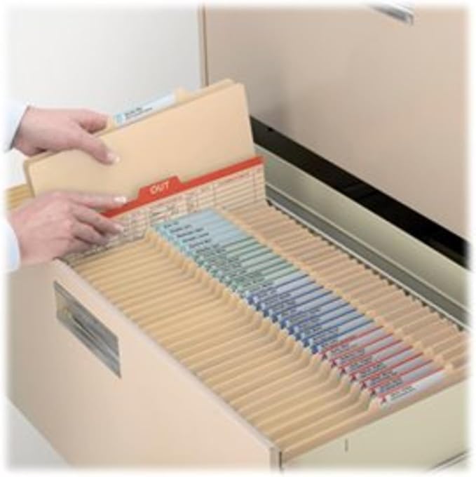 Smead Classification File Folder, 2" Expansion, 2/5-Cut Tab, Letter Size, 10 per Box (2 Dividers, Manila)