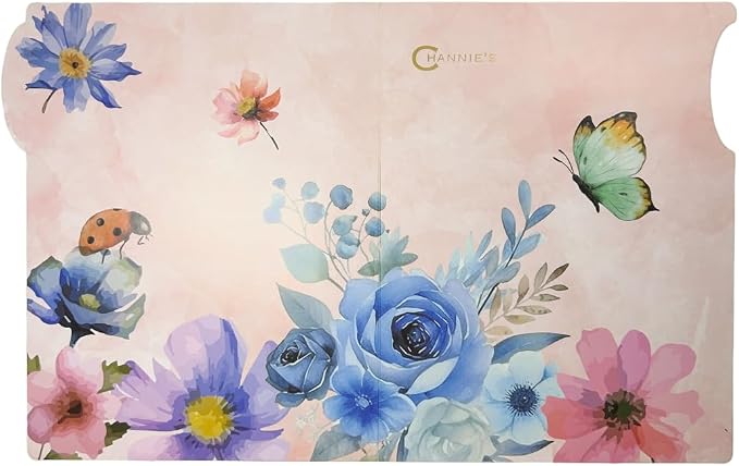 Channie’s Premium File Folders – 6-Pack Pastel Floral Design with Butterflies & Dragonflies – 8.75” x 10.25” Decorative Office Folders for Home, School & Workspace Organization