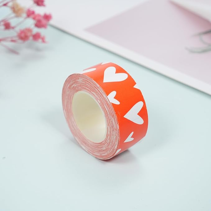 HUIOP Label Tape,Label Tape 1 Roll Thermal Label Skicker Compatible with King Jim TEPRA LR5C Labeler Cute Thermal Paper Print Tape 15mm*4m - Transparent
