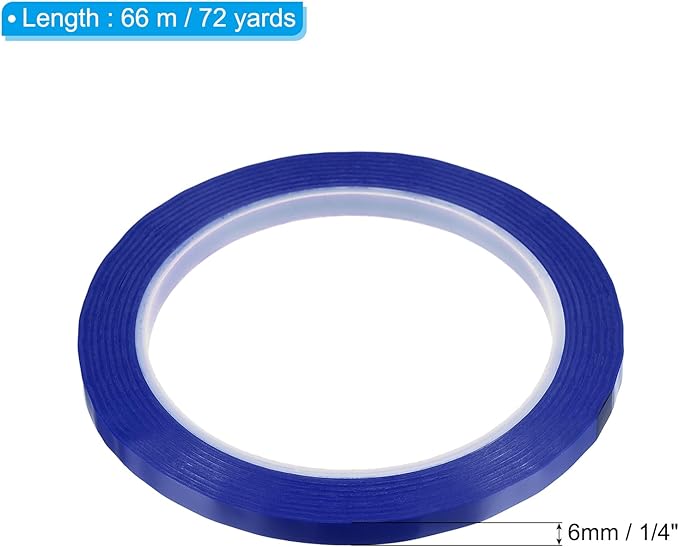 PATIKIL 1/4" Whiteboard Tape, 6 Pack Thin Dry Erase Tape for Graphic Chart Marking DIY Art, Blue