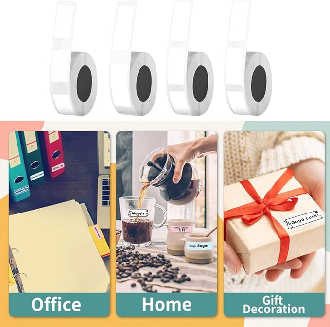 14 * 30mm/0.55"*1.18" Adhesive Thermal Label Paper Roll Suitable for Name Price Shelf Life Classification Labels Compatible with Mini Label Maker