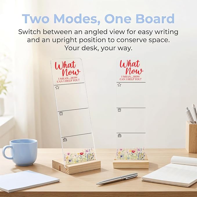 Sticky Note Holder Acrylic Monitor Memo Board Desk Organizers and Accessories Desk Decor Post It Note Holder with 200Pcs Sticky Notes Funny Sarcastic Office Desk Sign