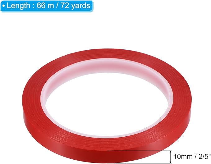 PATIKIL 3/8" Whiteboard Tape, 6 Pack Thin Dry Erase Tape for Graphic Chart Marking DIY Art, Red