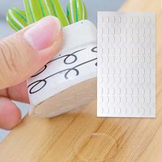 100Pcs Double Sided Adhesive Dots Removable None Traces Clear Sticky Putty Tape Stickers for Craft Projects Home Decoration