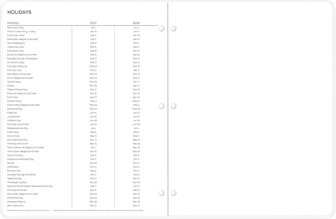 Blue Sky 2027 Monthly Planner Calendar, January 2027 - December 2027, 8.5" x 11", Monthly Layout, Clear Flexible Cover, Stapled Binding, 3 Hole Punched Pages, Solid Black