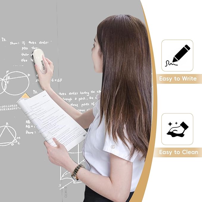 Glass Whtieboard - Glass Dry Erase Board 48" x 36" Magnetic White Board Writing Board White Boards for Walls Wall Office Home, Gray