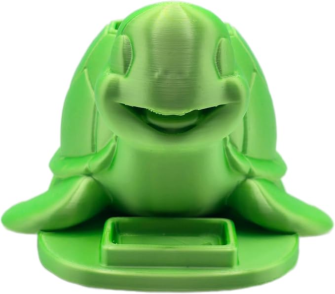Sea Turtle Pen Holder, Cute Animal Desk Organizer, Green, 3D Printed Pencil Cup with Small Storage Tray