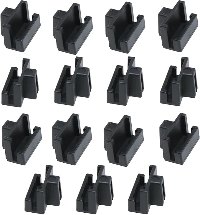 Hanging Folder Track Clamp Drawer File Cabinet Hook Dedicated Storage Black Folder Plastic Track Clamp for Wooden Drawer Plastic Square File Cabinet Clip 15pcs