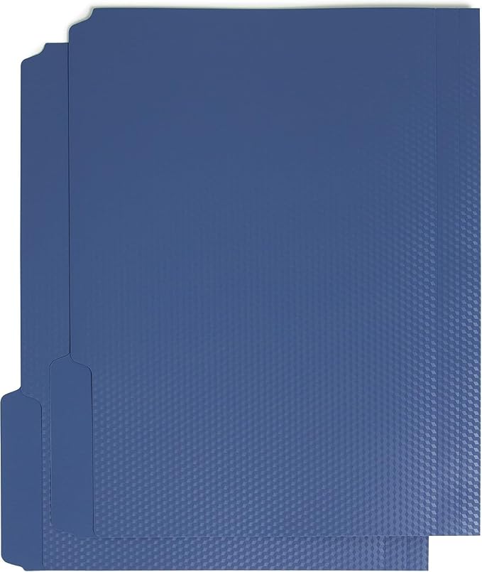 U Brands Modern Classic Fashion File Folders, 1/3-Cut, Letter Size, Assorted Colors, 24 Pack, Poly (Blue/Gray/Green)