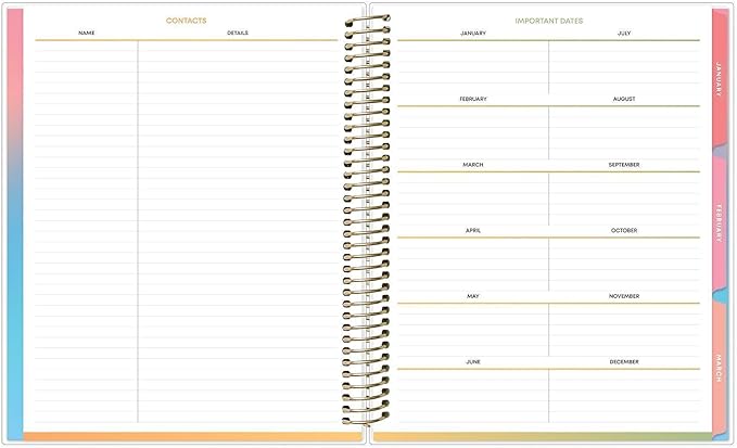 Blue Sky Livewell 2027 Weekly and Monthly Planner Calendar, January 2027 - December 2027, 7" x 9", Flexible Cover, Durable Twin Wire Binding, Colorful Pages, Storage Pocket, Includes Stickers, Magenta