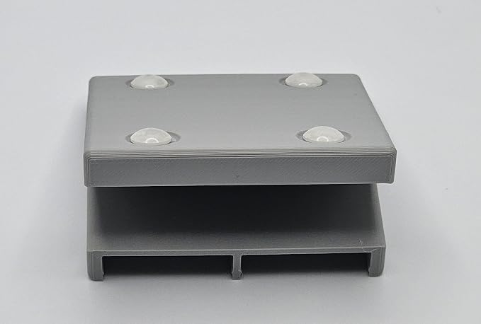 Remote Holder Organizer Pedestal Caddy compatible with Lutron Pico Remotes, Anti-Slip Feet, Holds 2 Remotes, Grey, Indoor Use Only