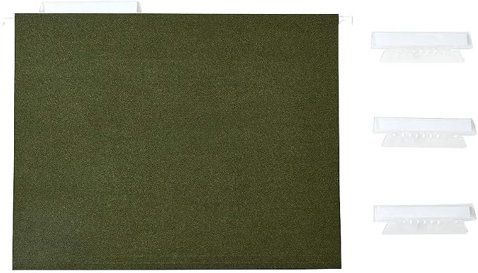 Staples Hanging File Folders, Letter Size, 3‑Tab, Durable Everyday Filing – 25/Box