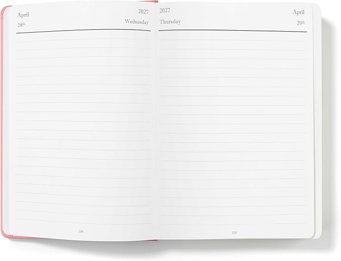 Wykeham's Executive 2026-27 Daily Journal Planner – Customization Available – Mid-Year Academic Diary (Rose, 8.5"×5.5")