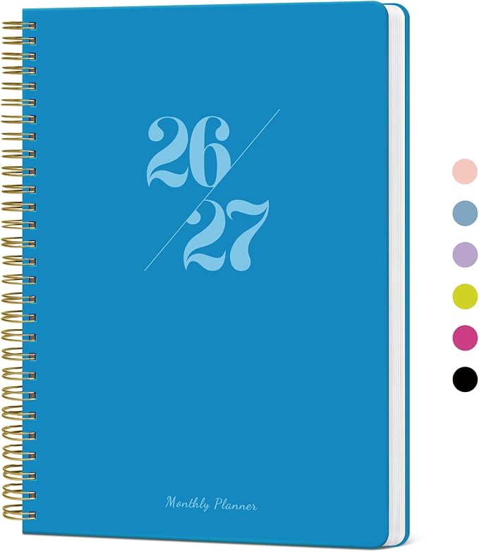 Monthly Planner 2026-2027, 18 Months Calendar Planner 2026-2027, Runs from July 2026 - December 2027, 7" x 10", Perfect for School Office Home Planning - Azure Blue