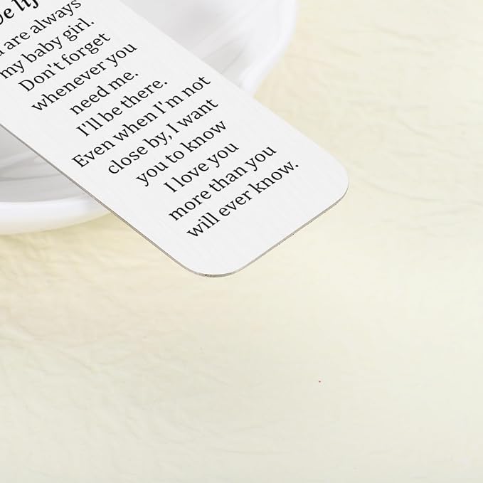 Inspirational Daughter Bookmarks for Girls, Birthday Wedding Gifts for Daughter from Mom Sweet 16 18 Gift for Adult Daughters Back to School Dorm Room Essentials for College Girl Women Boomark for Kid