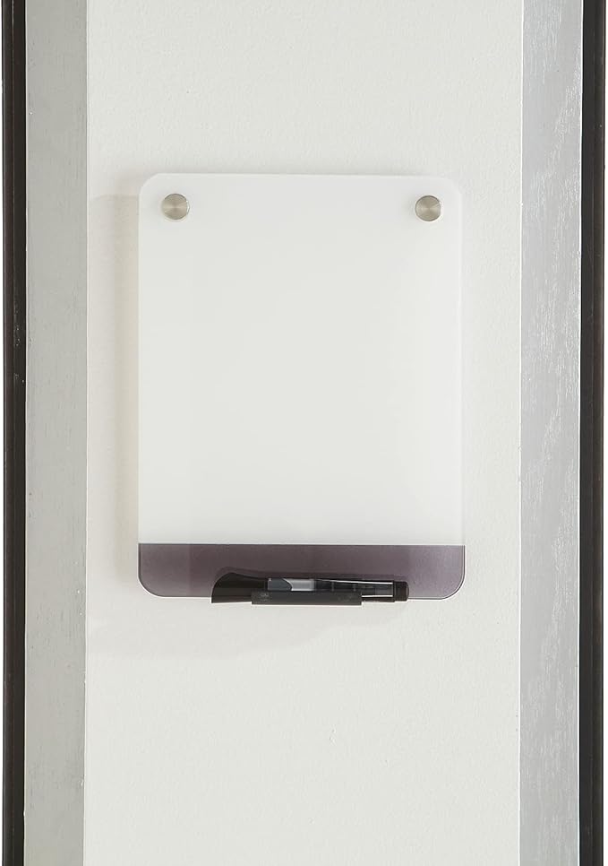 Iceberg 31110 Clarity Glass Personal Dry Erase Boards, Ultra-White Backing, 9 x 12
