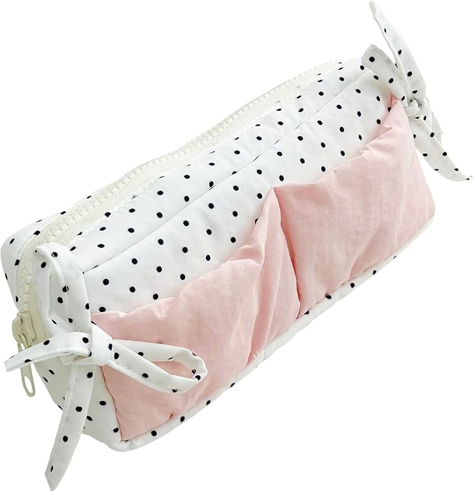 Big Bowknot Pencil Case High Capacity Pen Pouches Pencils Organiser Travel Makeup Bag for Student Women School Office