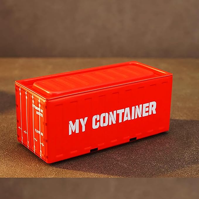 Decorative Container Storage Box Set, Industrial Style, Metal Construction, Multi-Color Design for Home Organization, Warm Colors, 11.6 x 5 x 5.5 CM