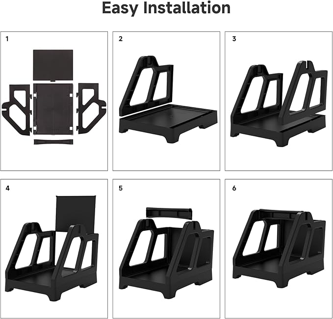 VOTTAN Sticker Label Holder, Easy to Assemble Thermal Label Holder for Rolls and Fan-Fold Labels 4X6‘’
