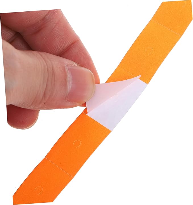 STOBOK 10rolls Marking Labels Dual Row Price Tag Paper for Price Labellers Orange Color Labels Per Roll for Retail and Warehouse Use